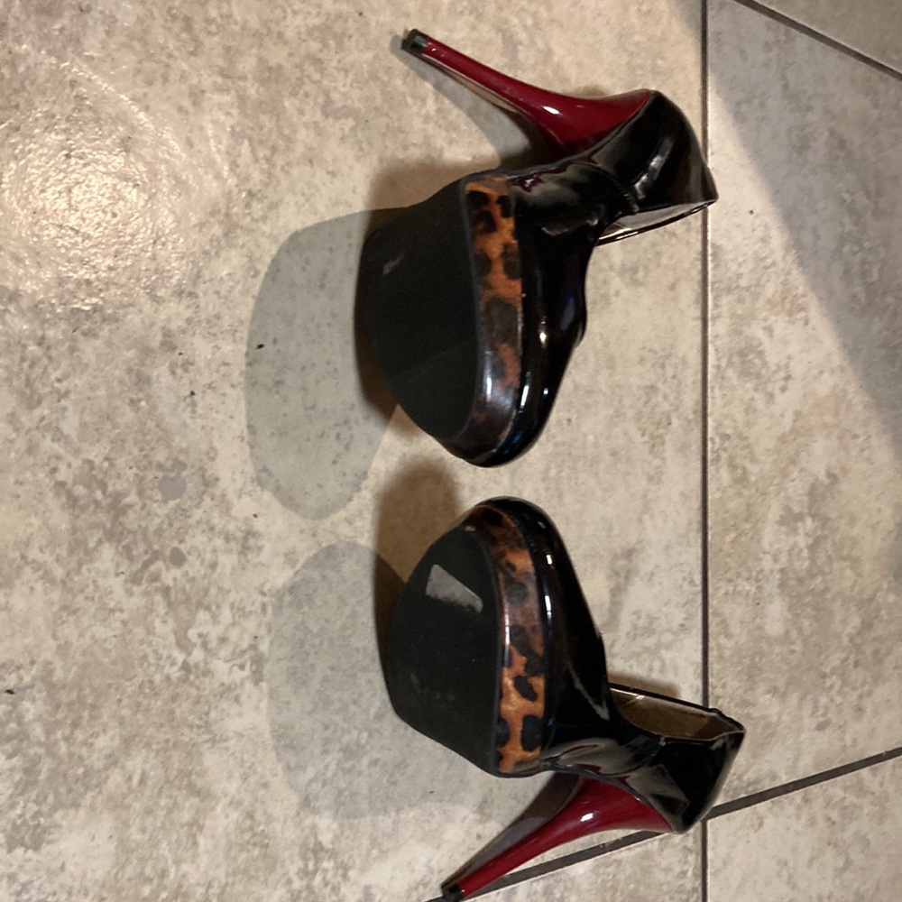 Steve Madden - Black And Red With Leopard Print H… - image 5